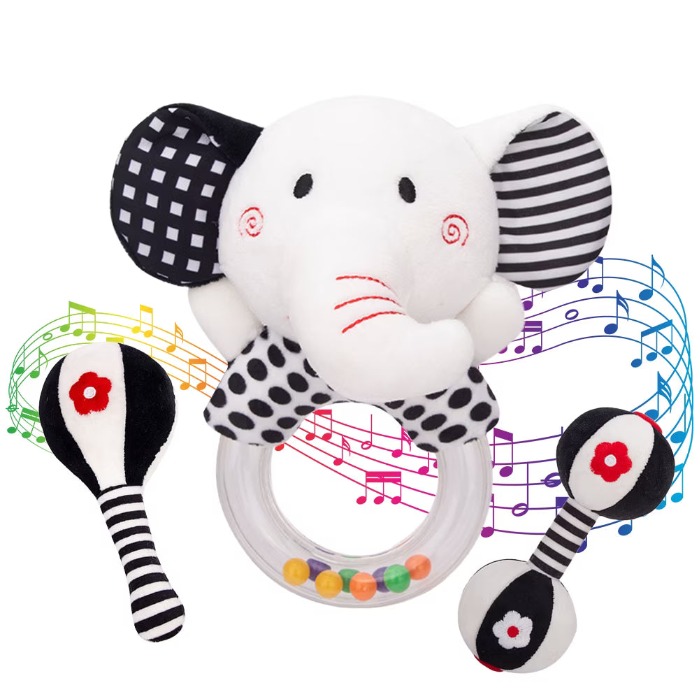 Soft Plush Baby Rattles 3PCS O28673