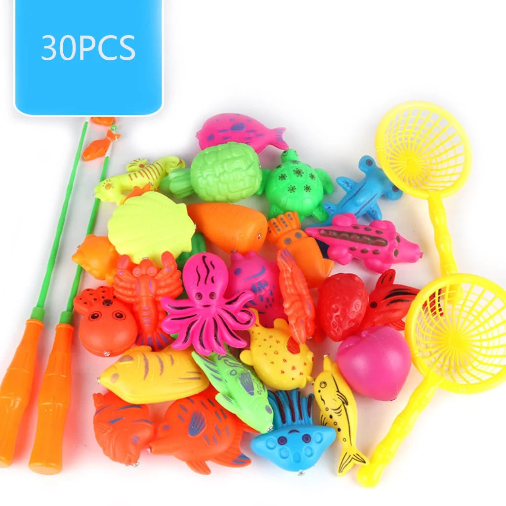 Magnetic Fishing Toys Plastic Fish Rod Set W41539