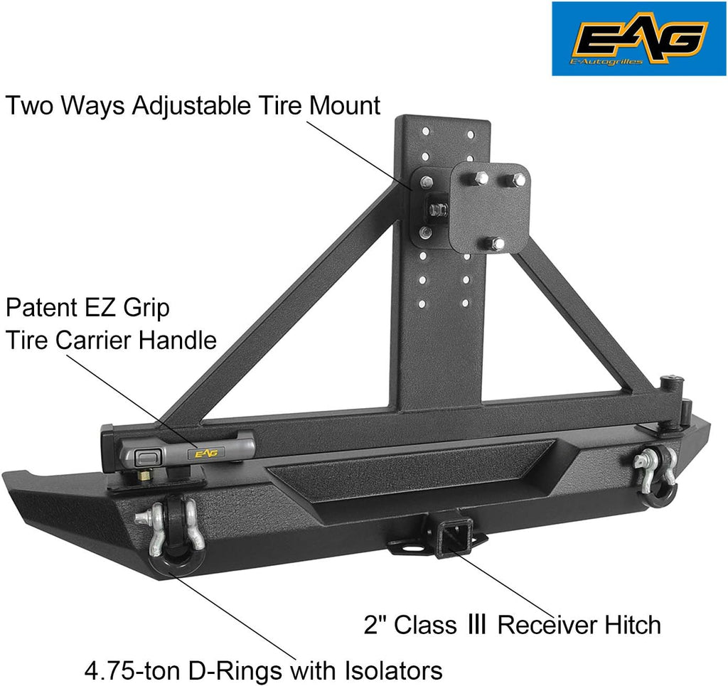 Steel Rear Bumper with Tire Carrier A26136