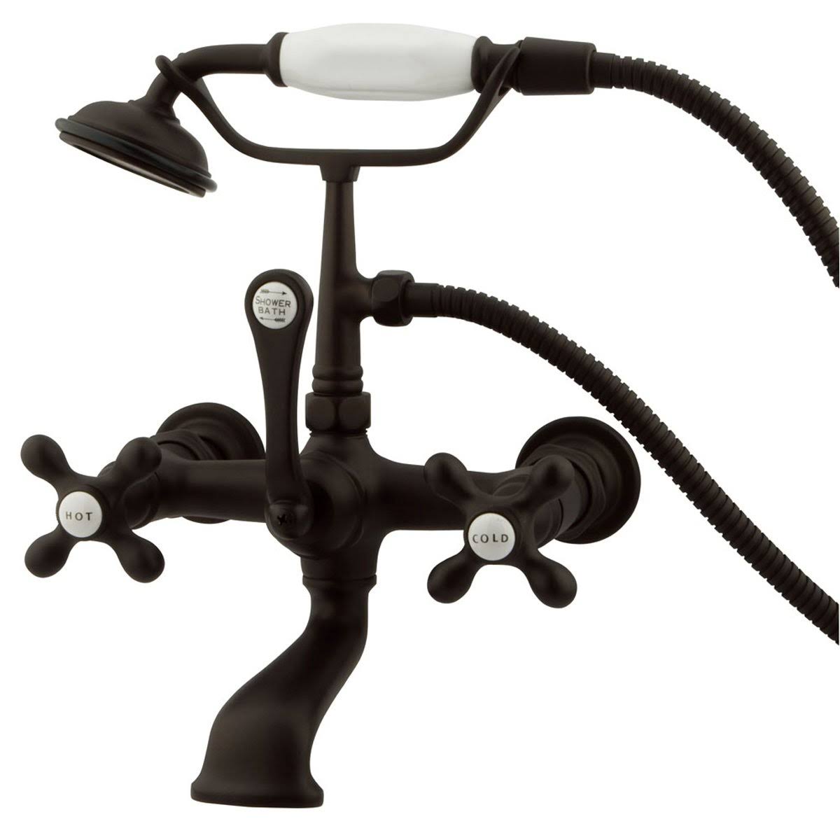 Vintage Wall Mount Clawfoot Tub Filler with Hand Shower G49252