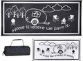 Black/White 8-Feet x 18-Feet RV Home Mat N20402