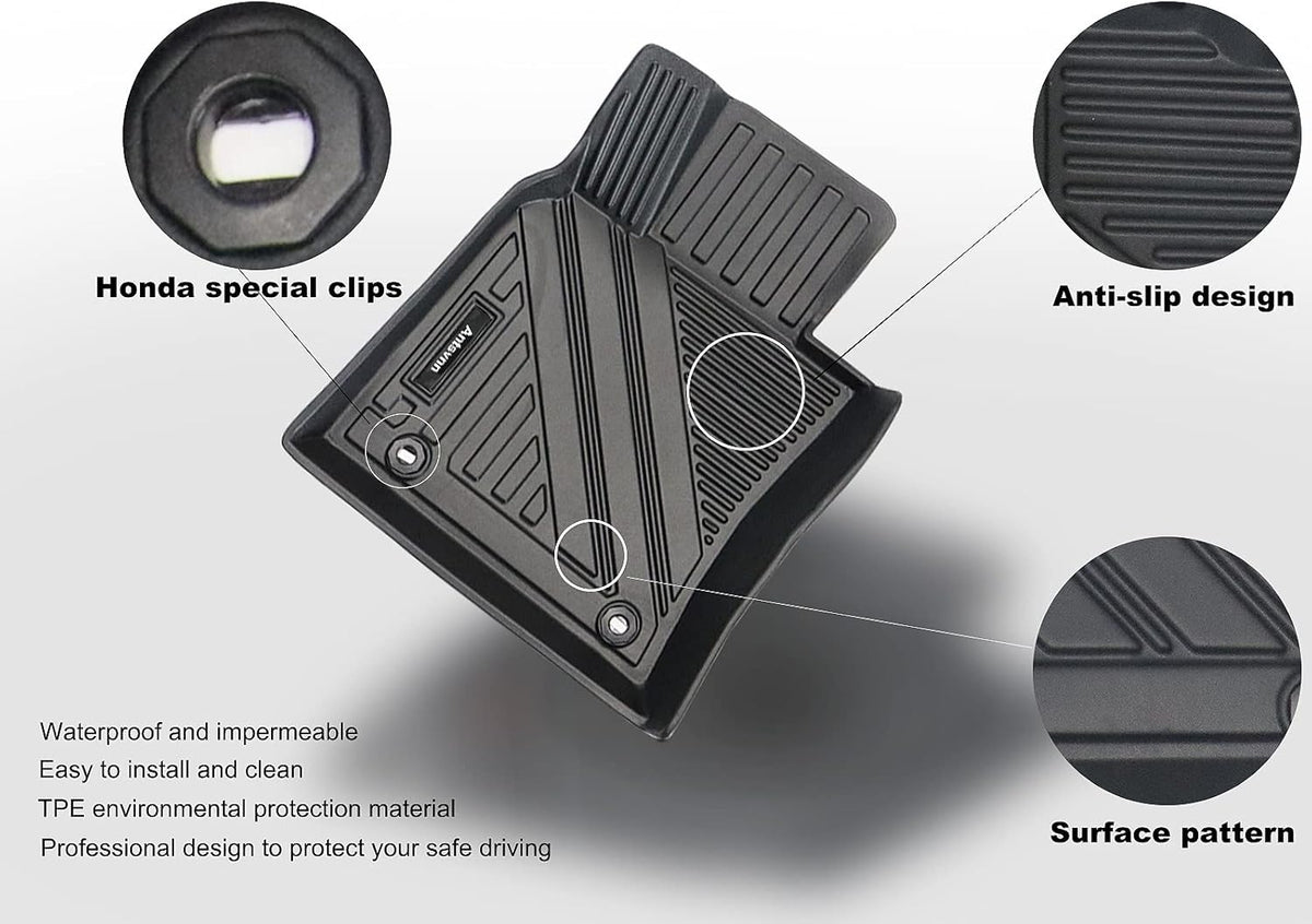 Black Rubber Floor Mats and Cargo Liner for Toyota Camry V494
