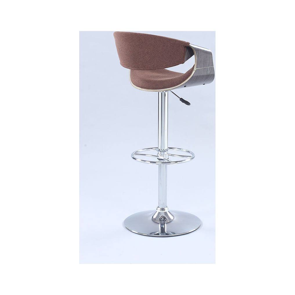 Brown Fabric Adjustable Saddle Seat Stool Q674806