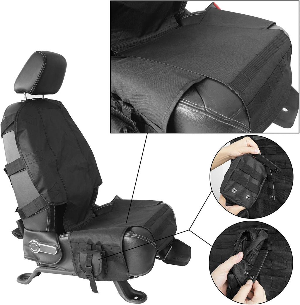 Molle Seat Back Organizer with Multi Pocket Pouch Bag D746610