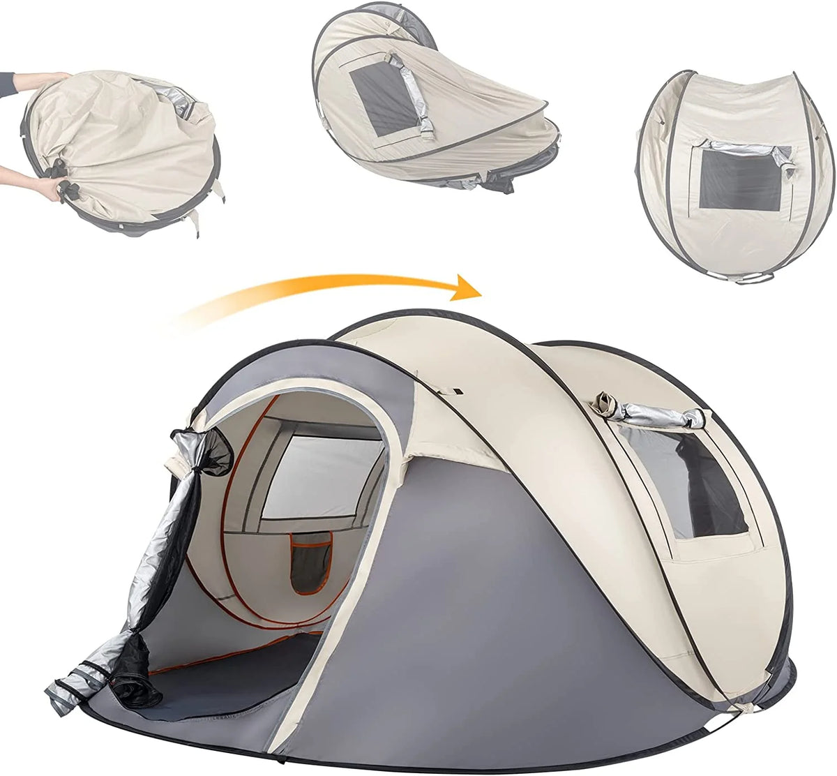 Pop Up Camping Tent, Waterproof Automatic Setup, 110inx79inx48in Z898