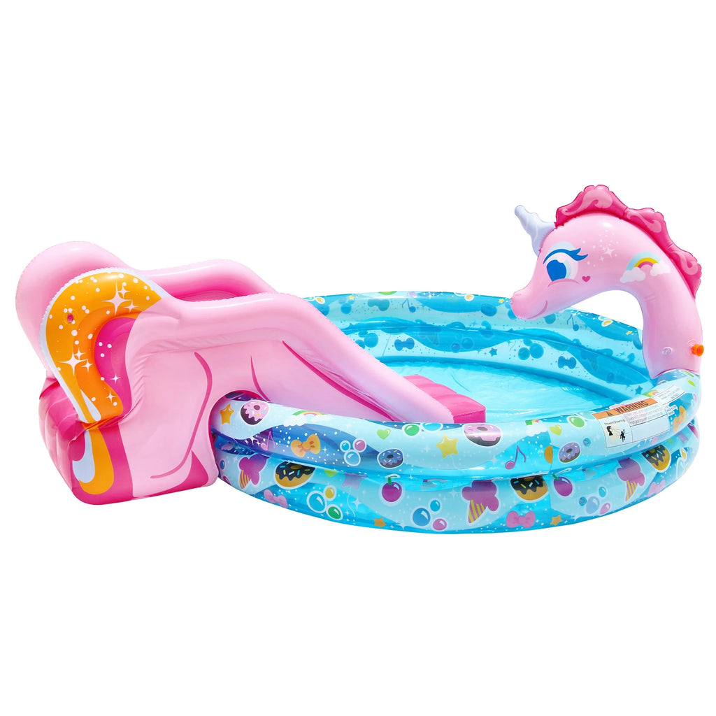 Inflatable Unicorn Pool Water Slide Splash Toy C550577