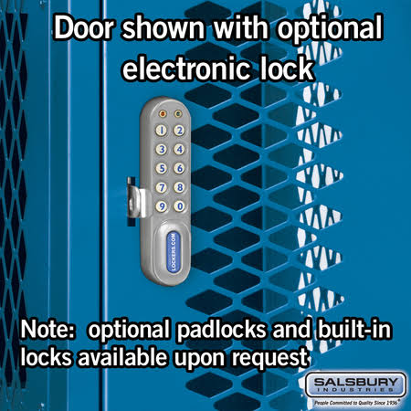 Blue Four Tier Vented Metal Locker M4673
