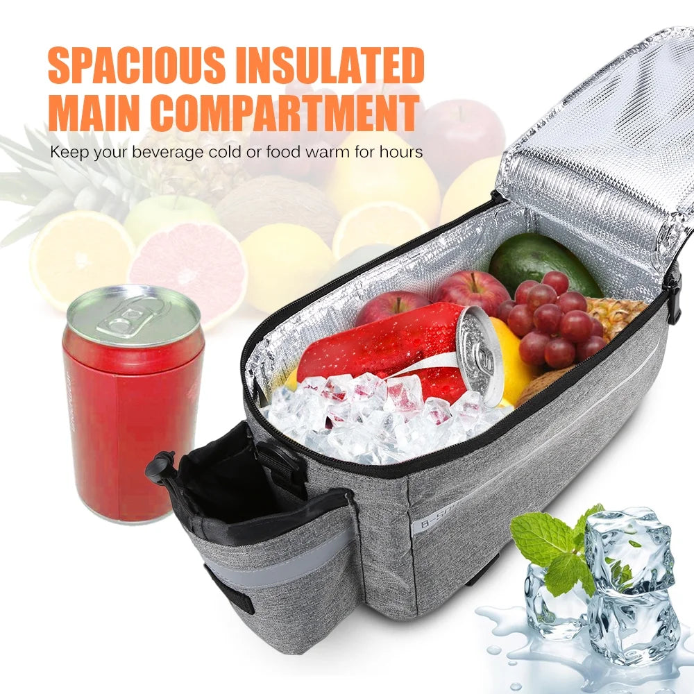 Bike Pannier with Holes Reflective Insulated Trunk Bag O3783
