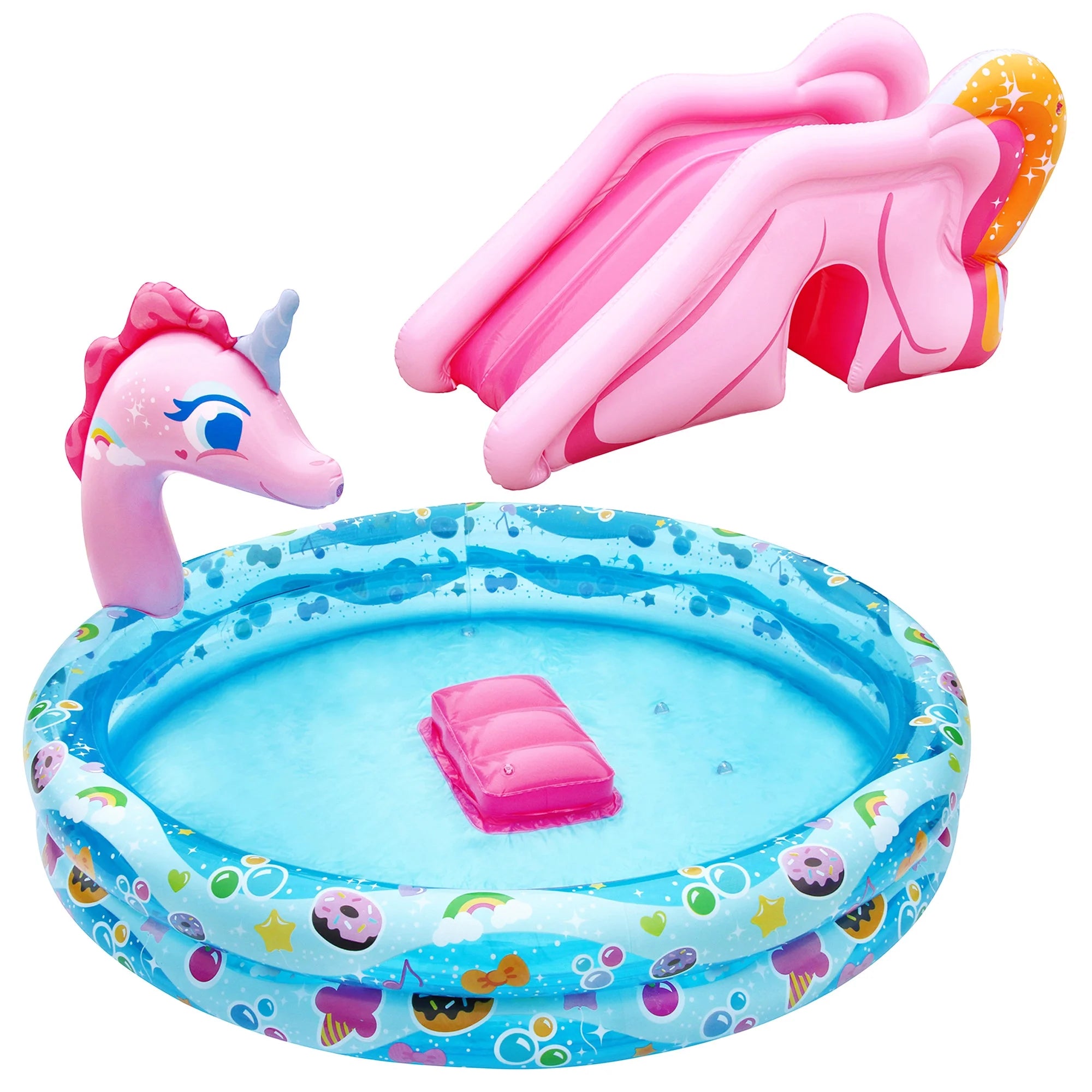 Inflatable Unicorn Pool Water Slide Splash Toy C550577