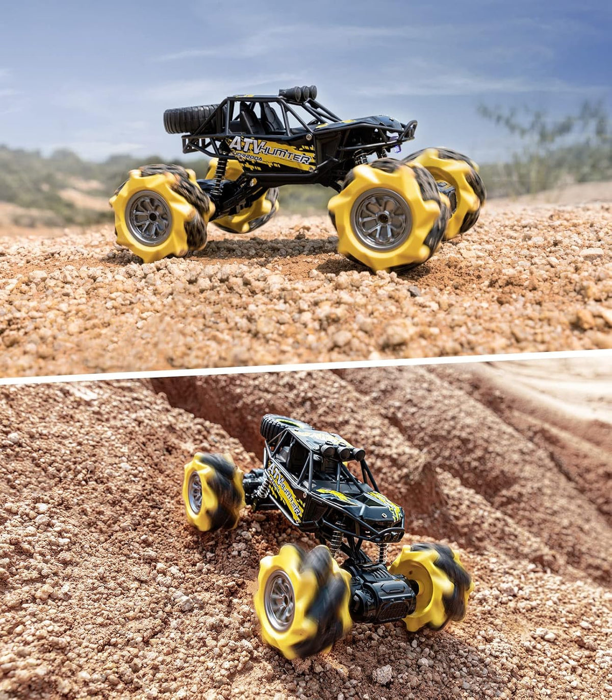 1:16 Metal Drift RC Car 4WD 2.4Ghz Monster Truck with Two Rechargeable Batteries M213