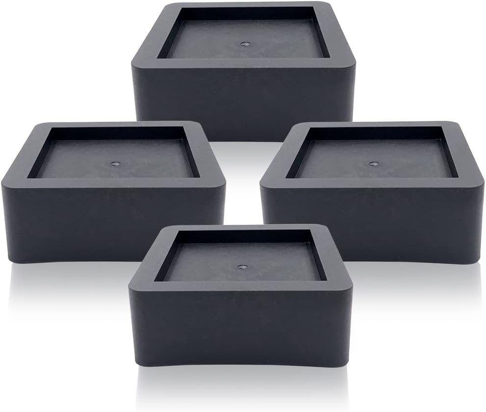 2 Inch Heavy-Duty Bed Risers (4, Black) W6898