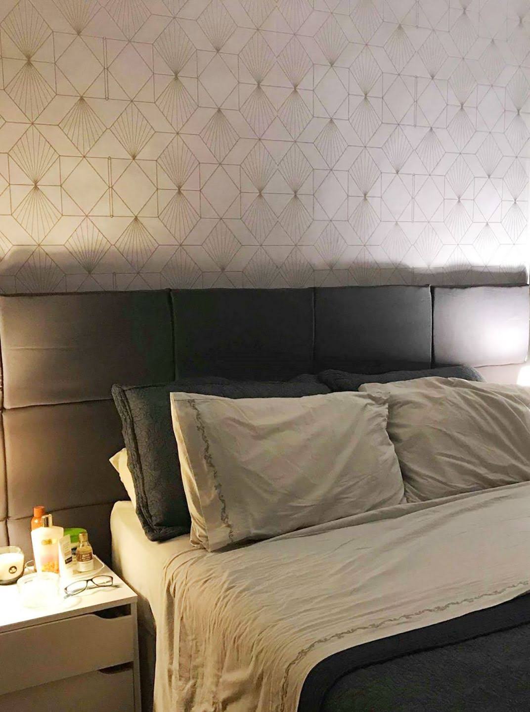 Lilac Geometric Wallpaper V6370