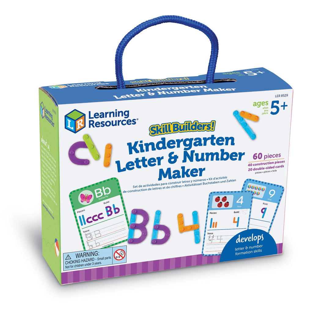 Kindergarten Letter & Number Maker - 60 Pieces Math Games C131435