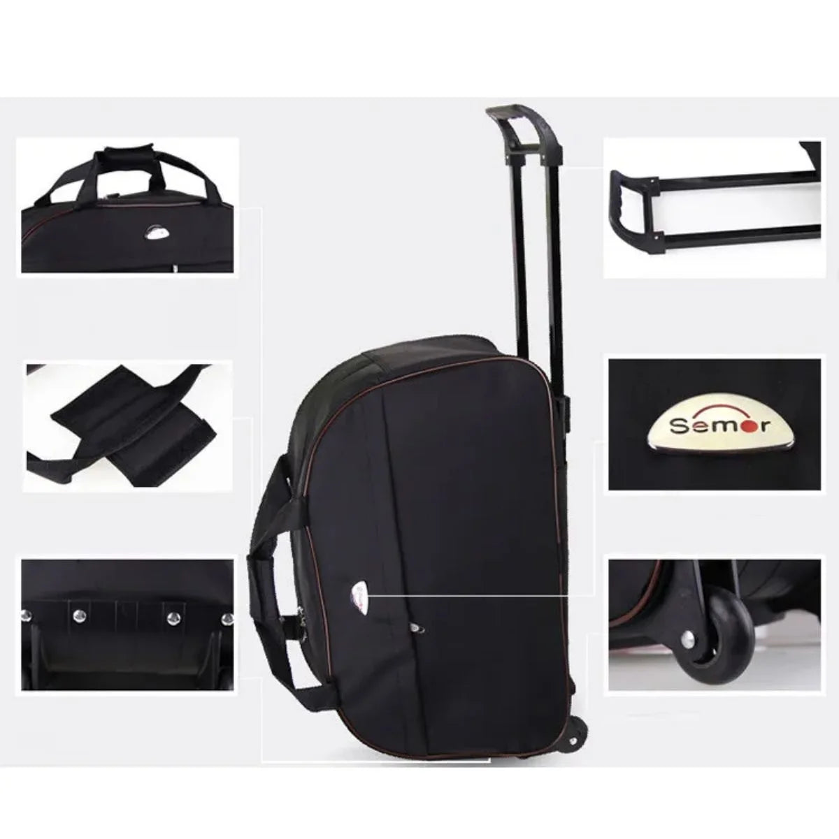 Rolling Duffle Bag with Wheels, 24" Carry On Luggage L5149