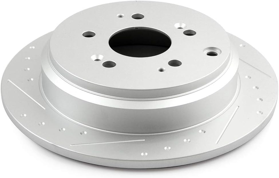 2pcs Drilled & Slotted Rear Brake Rotors P803862