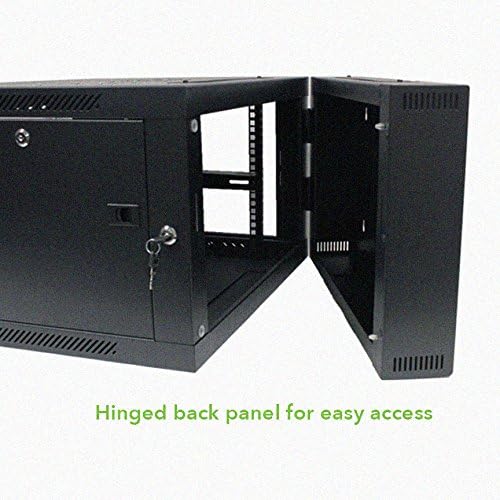 9U Wall-Mount Network Cabinet Enclosure with Glass Front Door H941