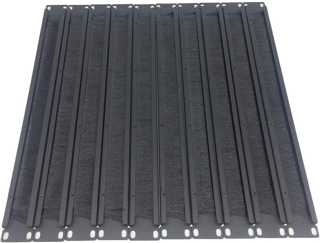 10 Pack 1U Horizontal Rack Mount Cable Management Panel with Cable Entry Brush O586643