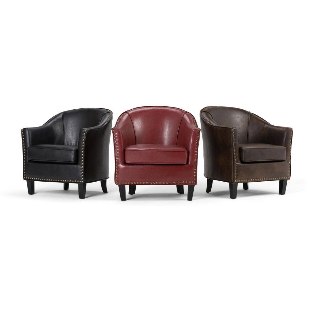 Bonded Leather Tub Chair L29802