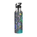 Stainless Steel Insulated Thermos Vacuum Flask Water Bottle with Straw Lid F195683