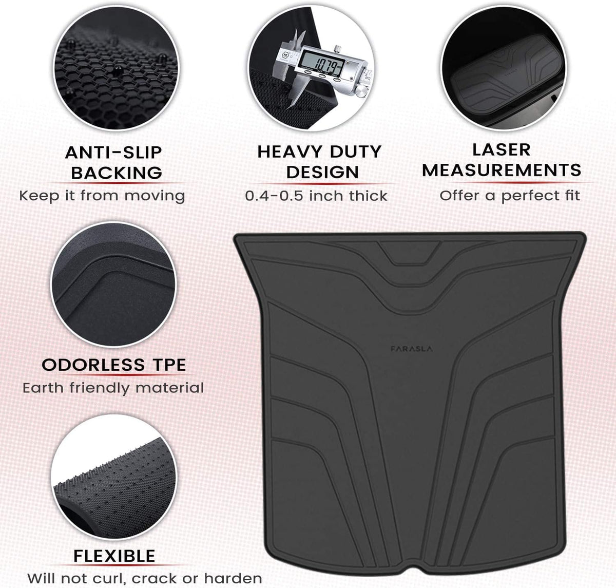 All Weather Cargo Mats for Tesla Model Y (Set of 3) P149