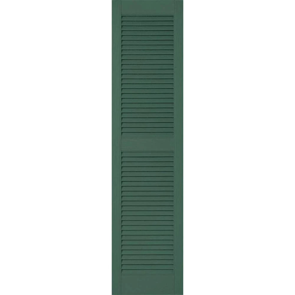 Forest Green Vinyl Open Louver Shutters X97514