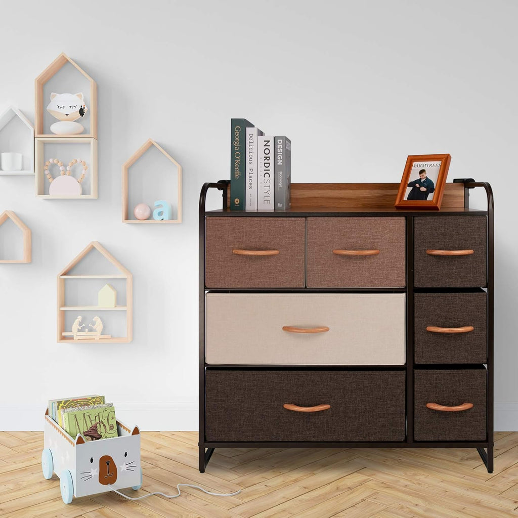 Large Storage Fabric Dresser with 5 Removable Drawers C457225