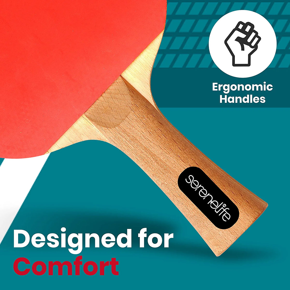 4 Ping Pong Rackets Table Tennis Paddle Set F410