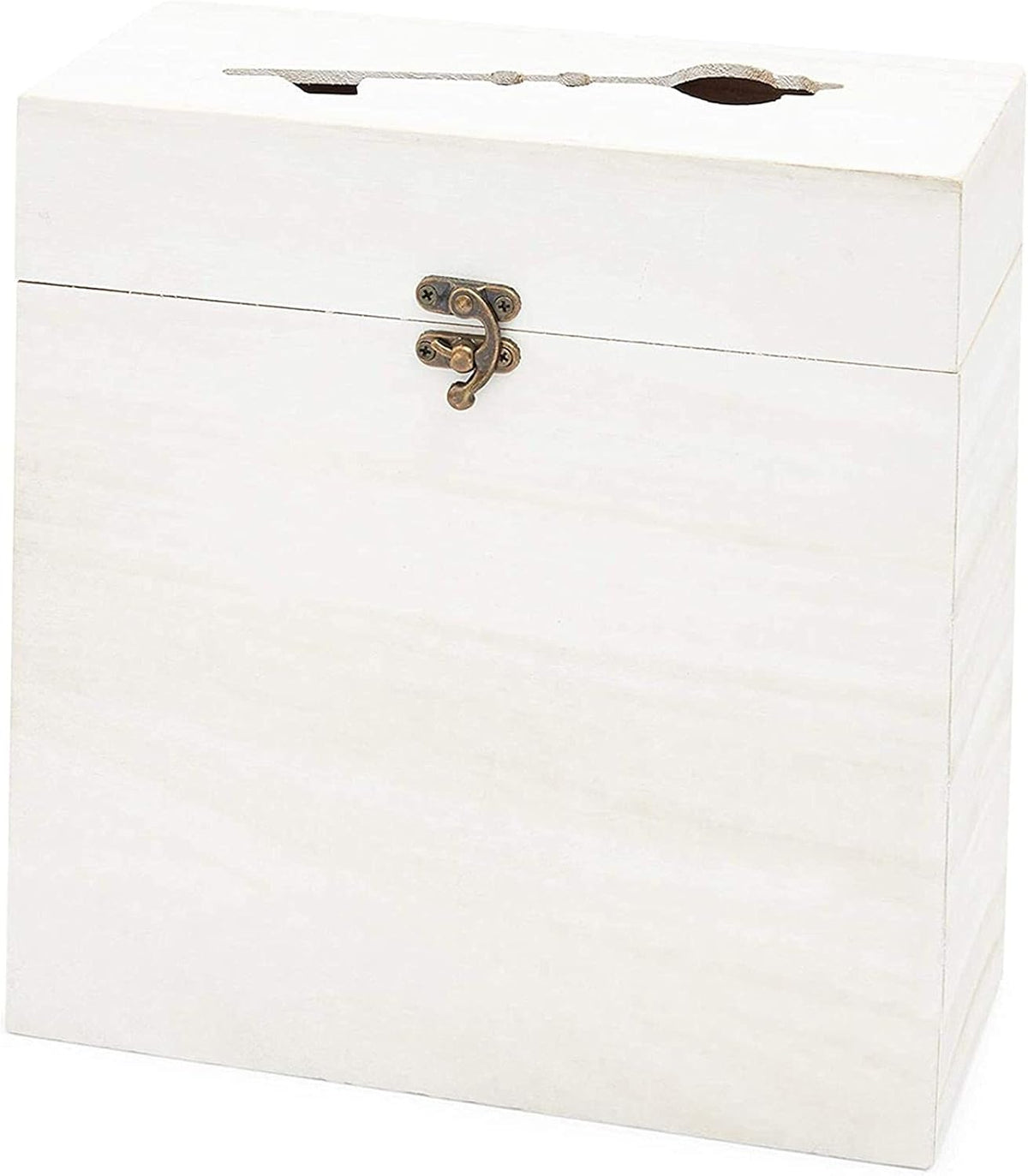 White Rustic Card Box B809