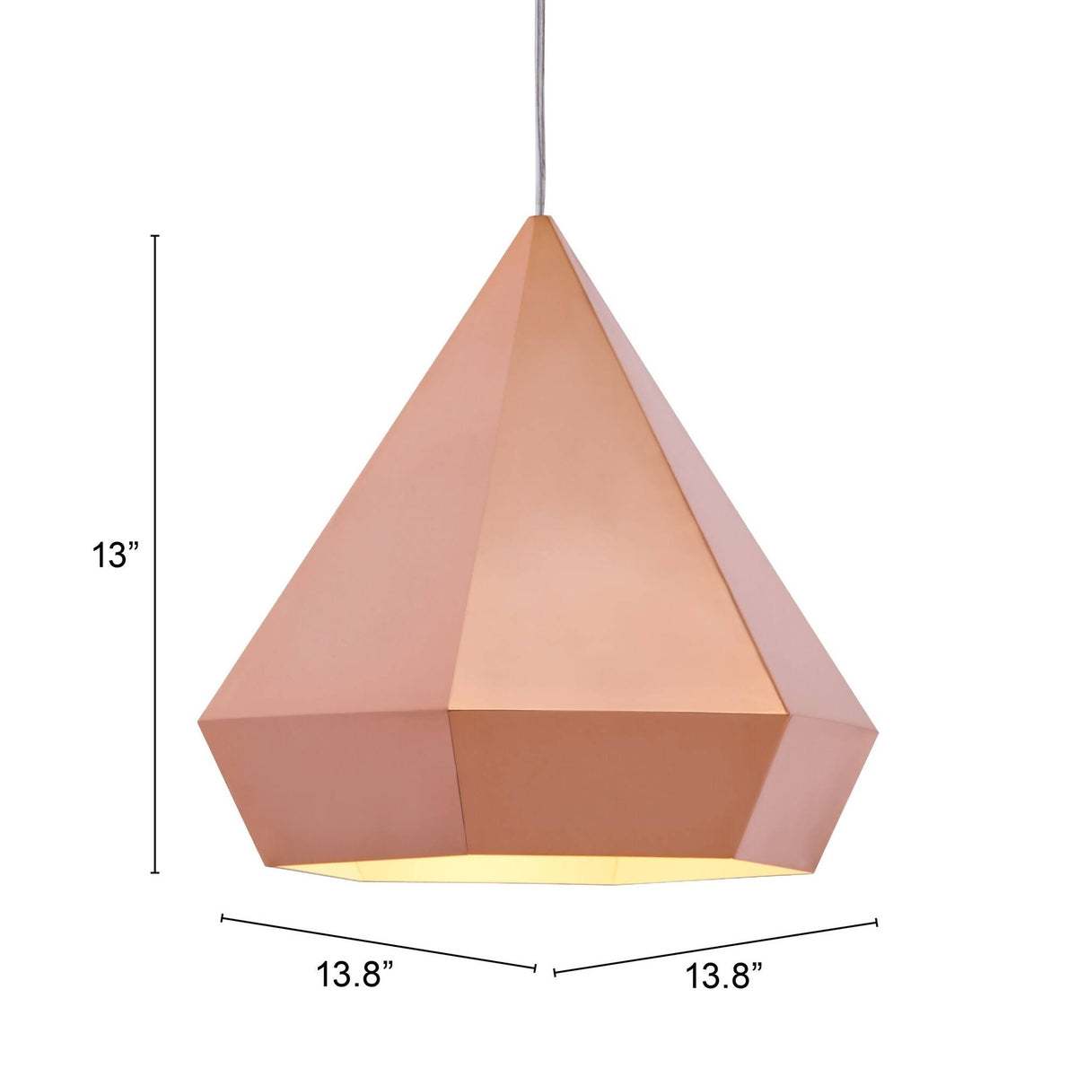 Ceiling Lamp Rose Gold M5143