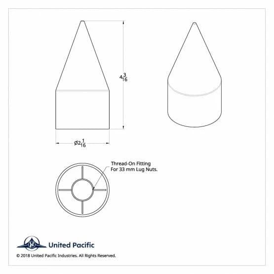 Black Spike Nut Cover (60 Pack) T608