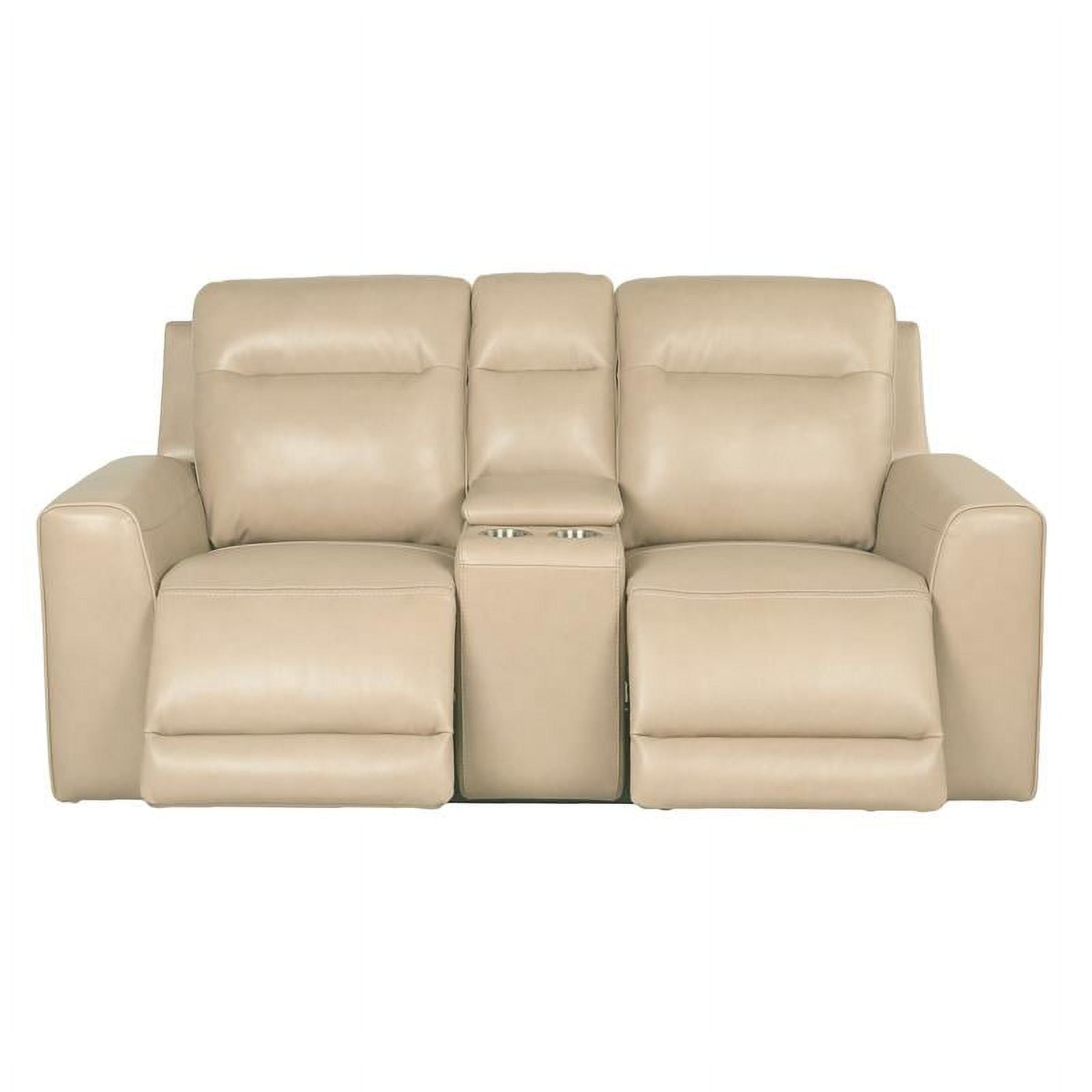 Beige Leather Power Reclining 3-Piece Set N9874