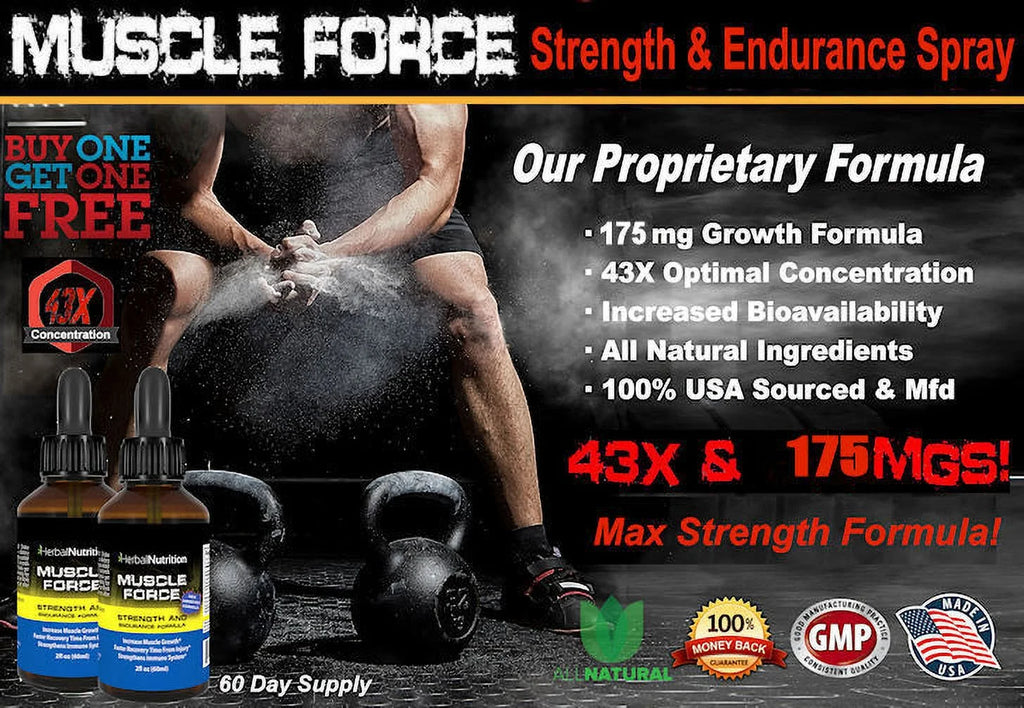 Muscle Force Max Strength & Endurance Drops 175mg D1056