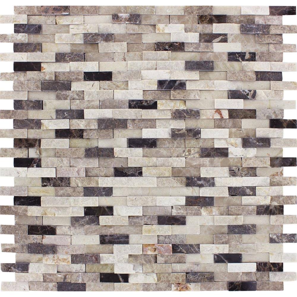Marble Mesh-Mounted Mosaic Tile, 12 x 12 x 10 mm, 10 pieces/case D336764