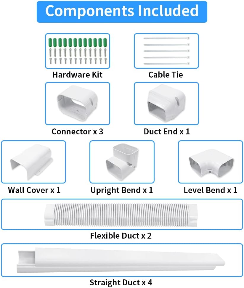 4'' 17 Ft PVC Decorative Pipe Line Cover Kit, Pack of 2 A45201