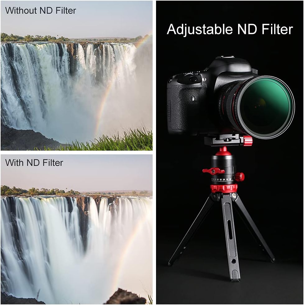 67mm Variable ND Filter ND8-ND128 HD VND Filter T140