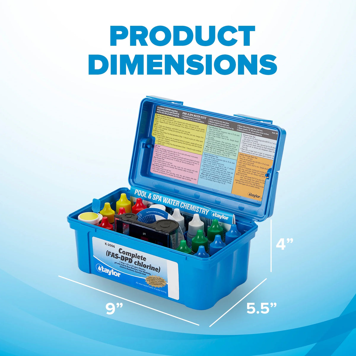 Complete Swimming Pool Water Test Kit Chlorine pH Alkalinity Y165