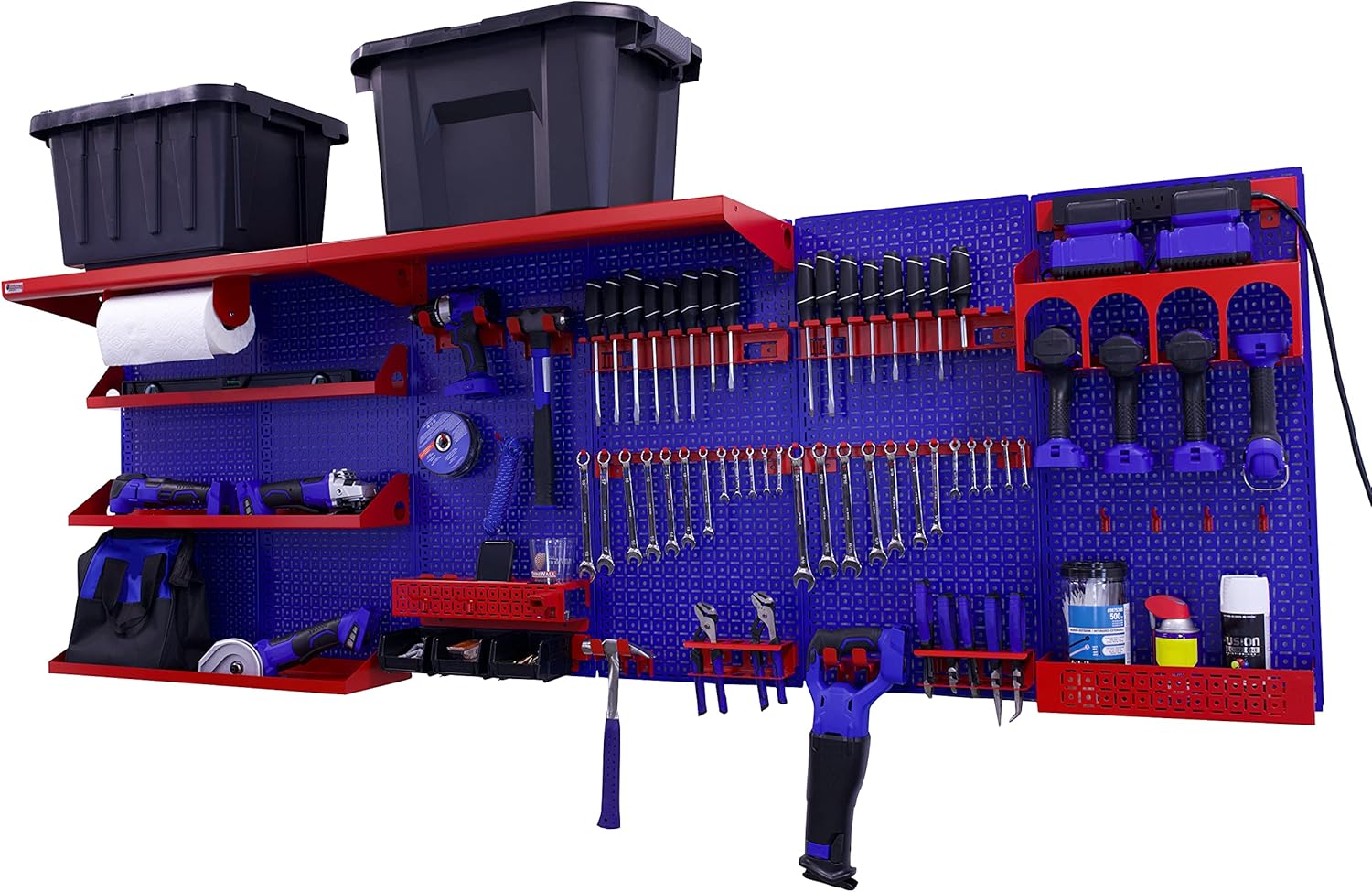 96" x 32" Metal Pegboard Wall Storage System W756387