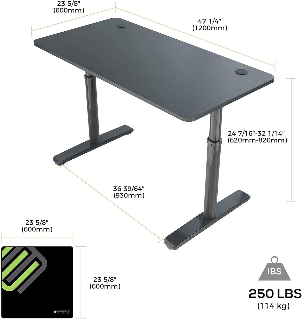 Adjustable Computer Desk 47 Inch Black K2159