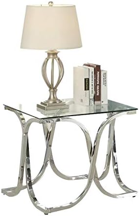 Chrome Square Metal End Table T9757