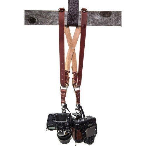 Tan Medium Leather Two-Camera Harness Q705258