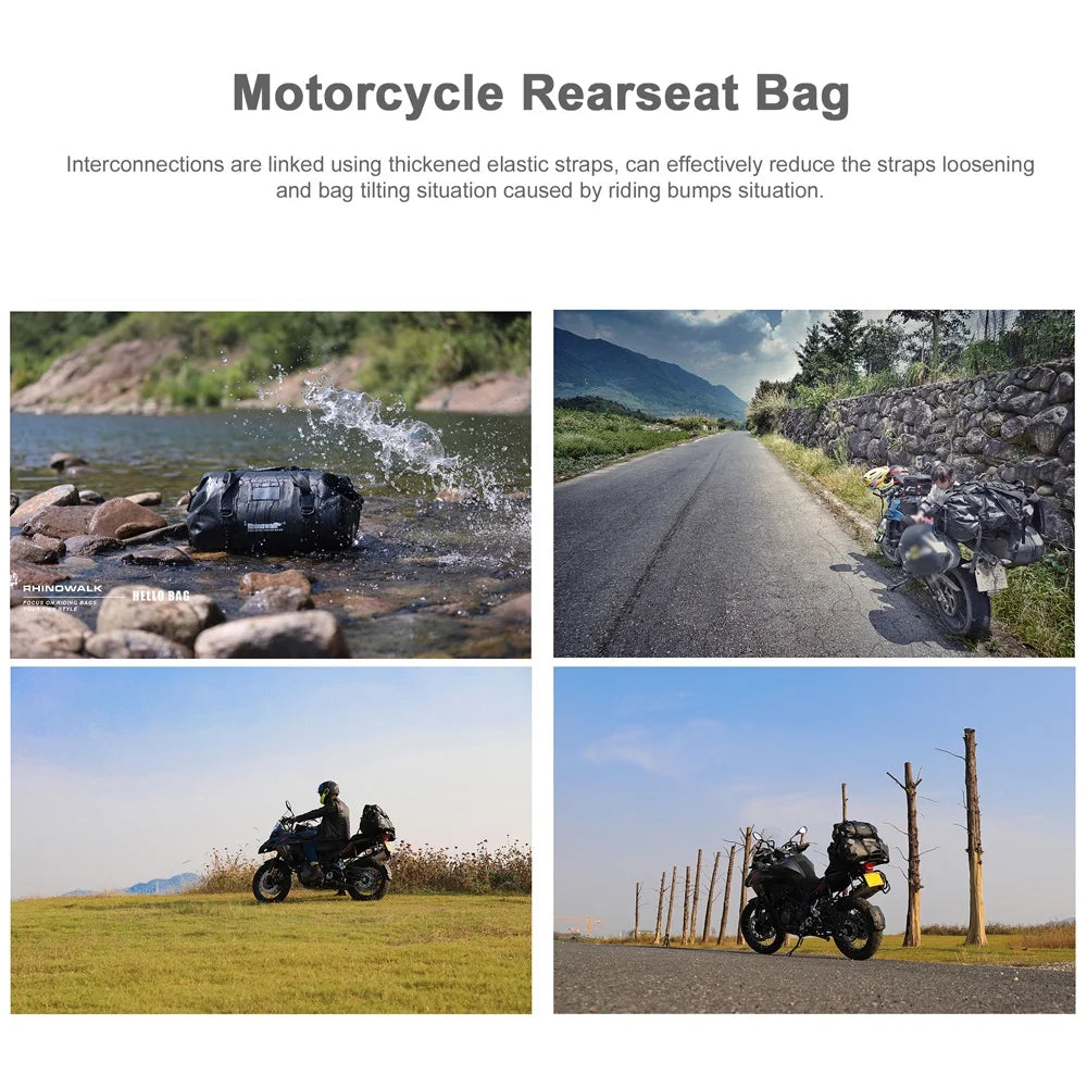 Motorcycle Rear Bag, Universal Large Capacity Bag N4248