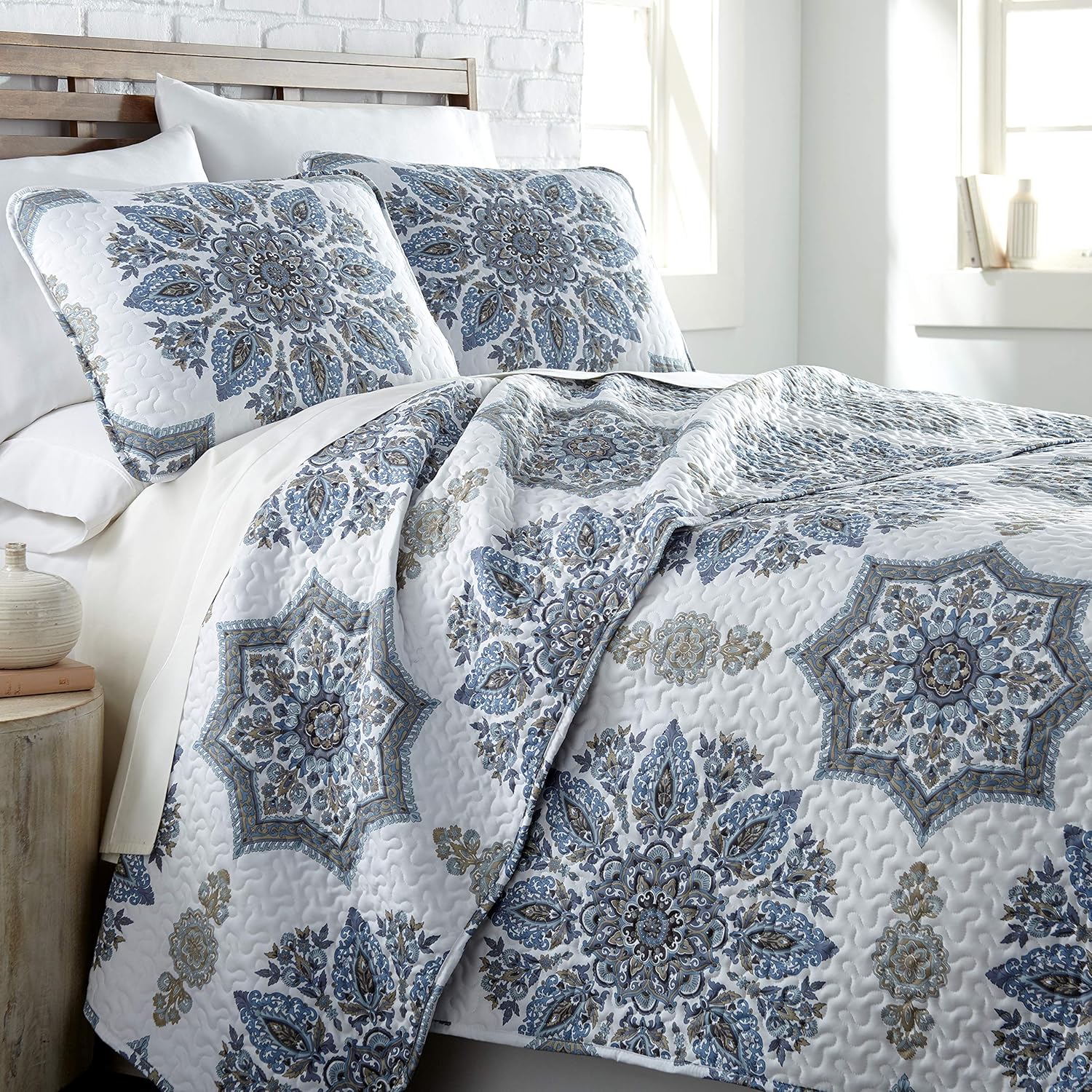 Aqua Oversized Quilt Cover Set with 2 Shams X416