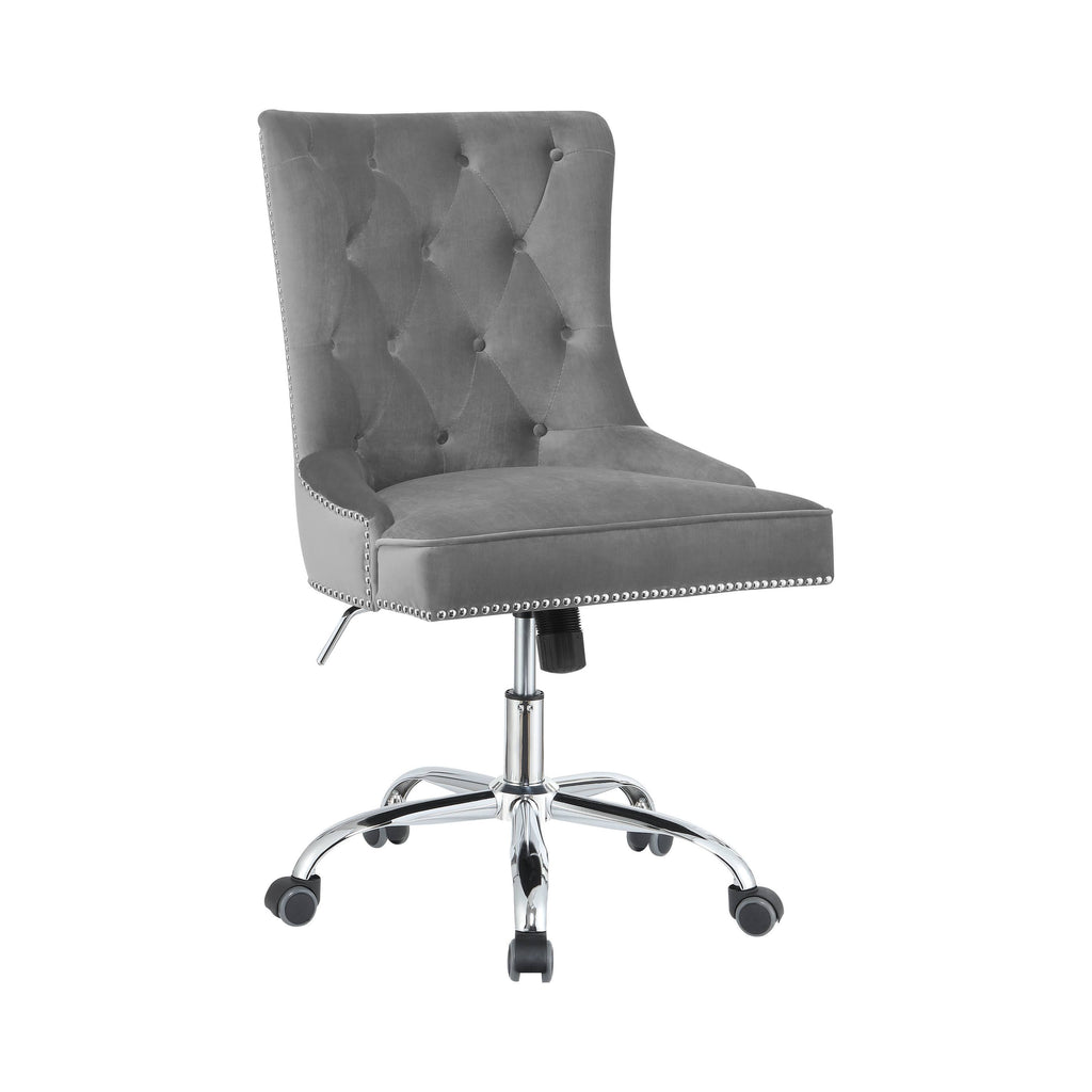 Gray and Silver Office Chair with Casters B2835