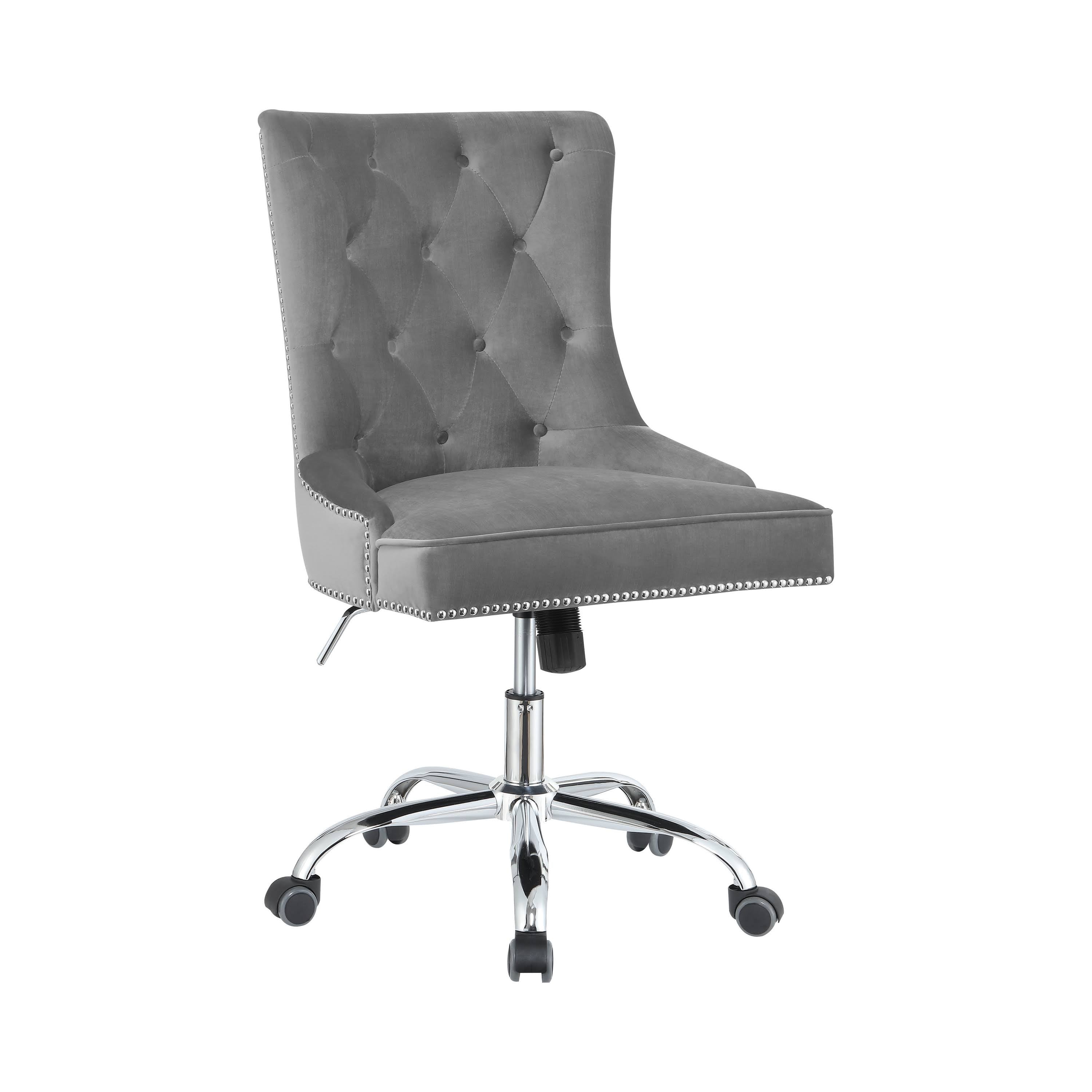 Gray and Silver Office Chair with Casters B2835