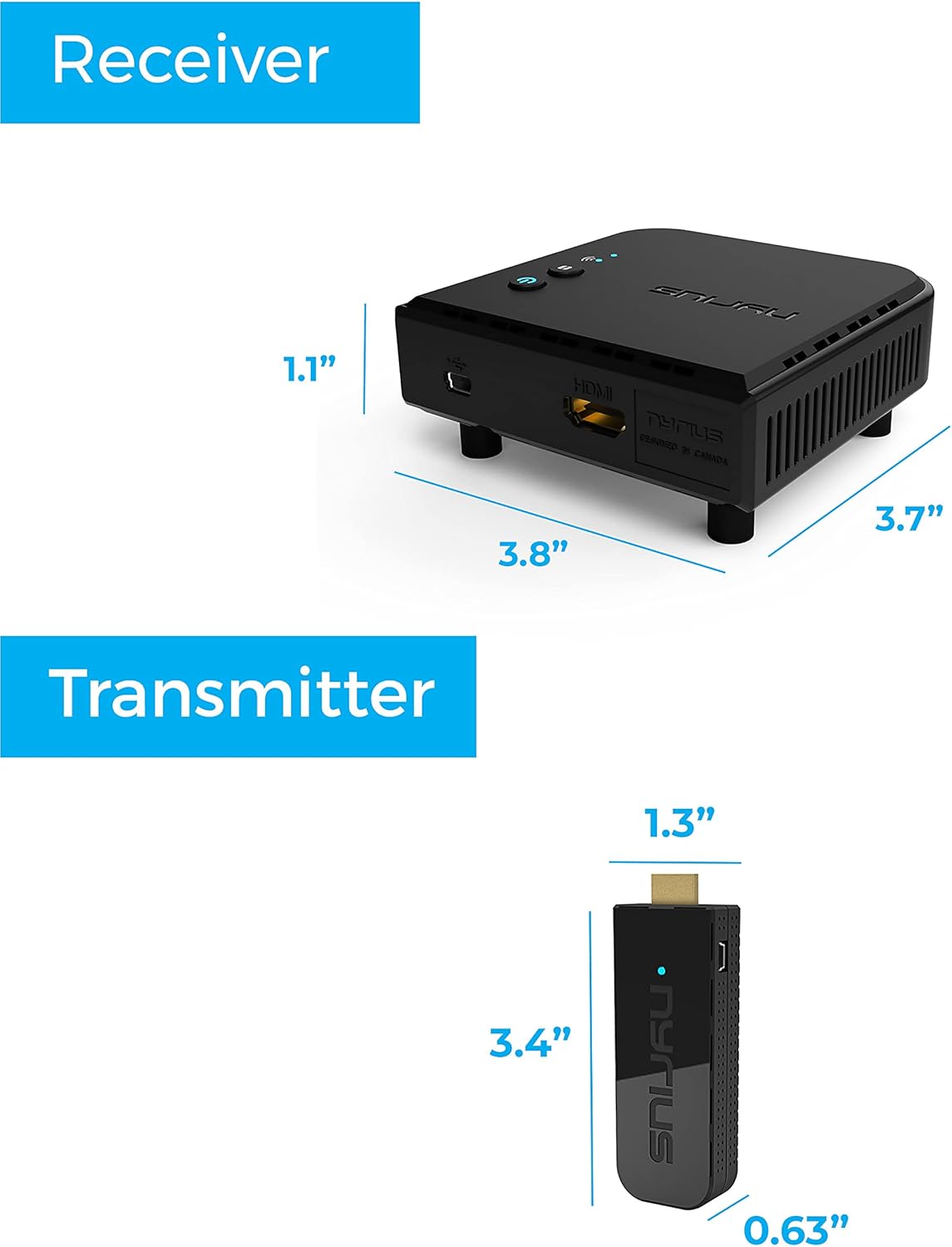 Wireless HDMI Video Transmitter & Receiver for 1080p Video up to 165ft O25091