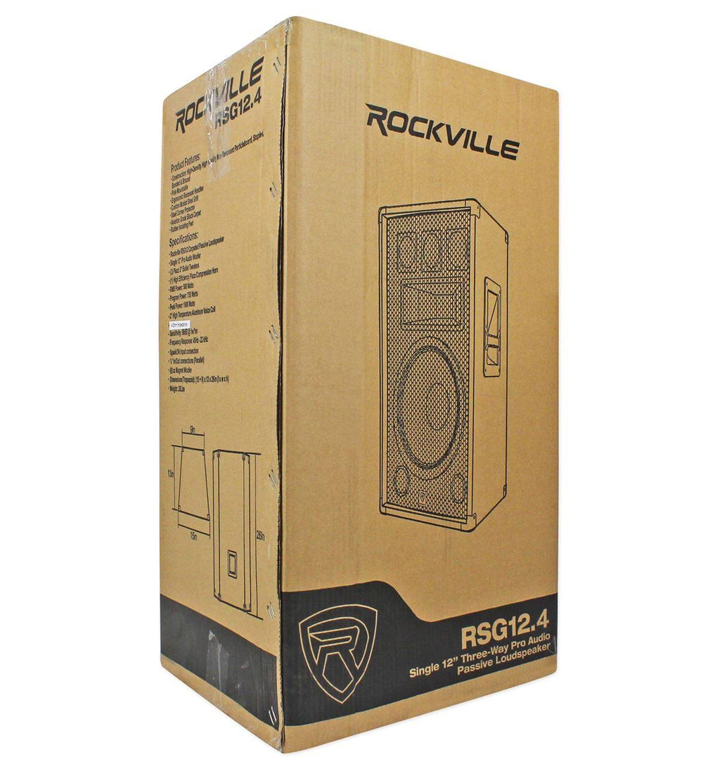 12 3-Way 1000W PA Speakers with Bluetooth Amplifier W146
