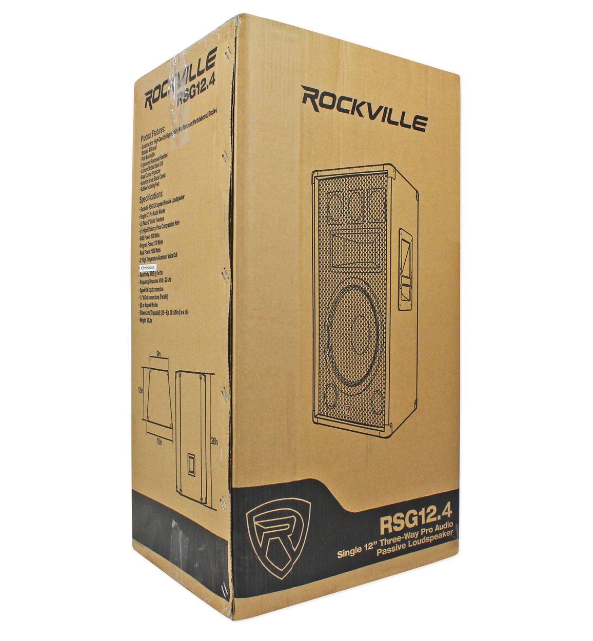 12 3-Way 1000W PA Speakers with Bluetooth Amplifier W146