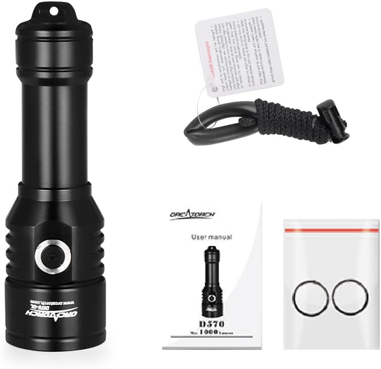 2-in-1 Scuba Diving Light with 1000 Lumens White Beam T533