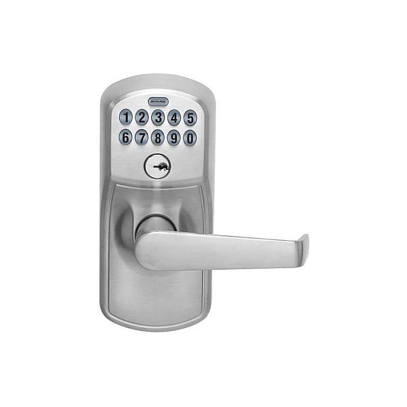 Satin Chrome Keypad Entry with Flex Lock M98660