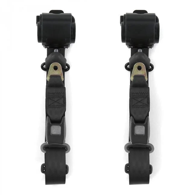 Black Retractable Bucket Seat Belt Kit, 2 Belts M594